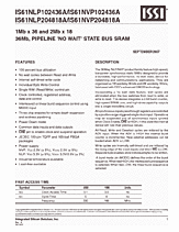 DataSheet IS61NLP102436A pdf